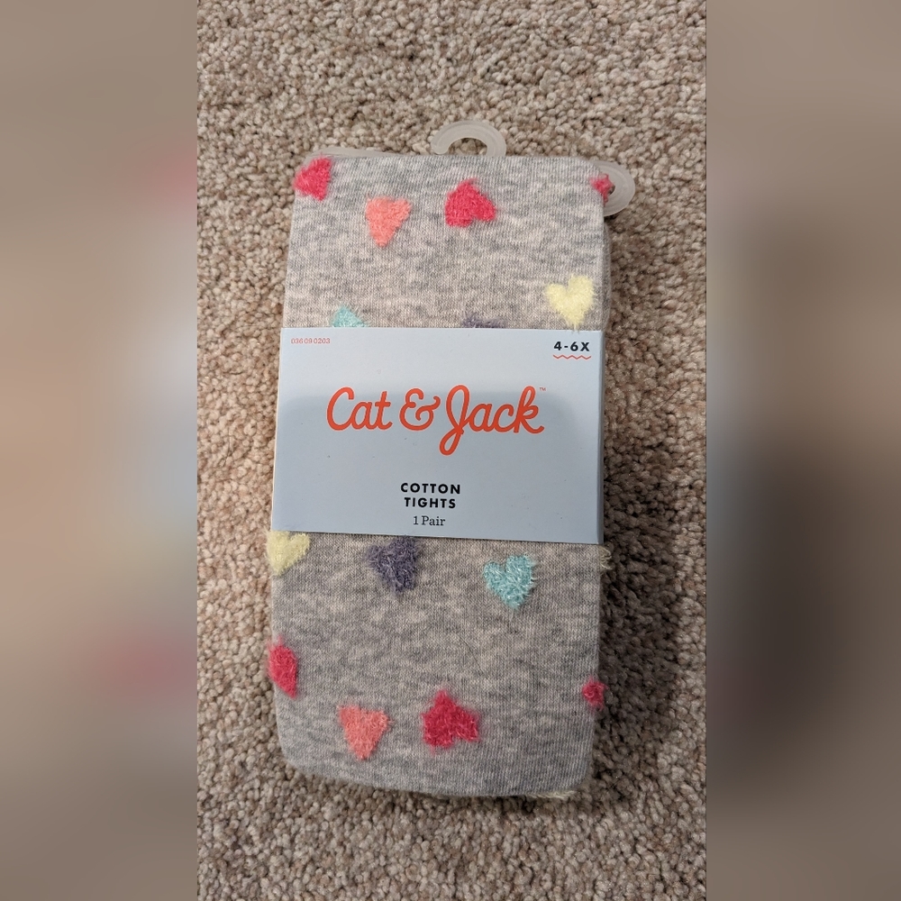 Cat and jack rainbow heart tights